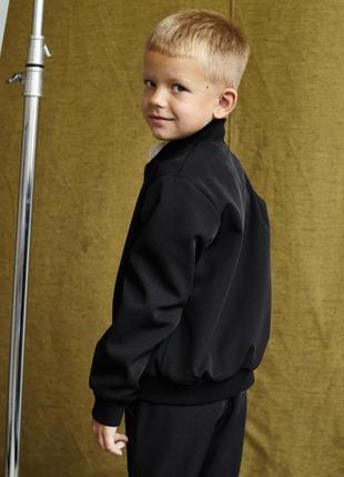 Детский школьный костюм для мальчиков в черном цвете2 фото
