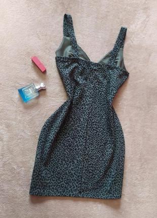 Sale💕стильное фактурное качественное платье хлопает цвета хаки леопардовый принт2 фото