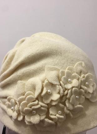 Шапка бандана из натуральной шерсти, willi, польша