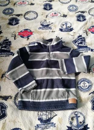 Флисовый свитер на молнии на мальчика 2-4 лет