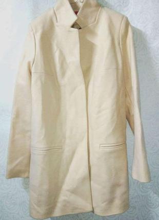 Пальто женское демисезонное бежевое tm albatre 44-46. распродажа1 фото