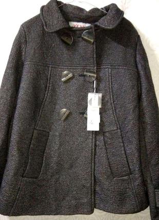 Пальто женское демисезонное серое tm yess 46-48. распродажа