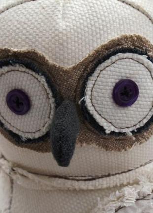 Интерьерная игрушка сова белая