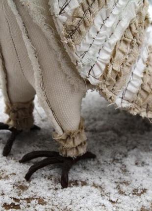 Интерьерная игрушка сова белая