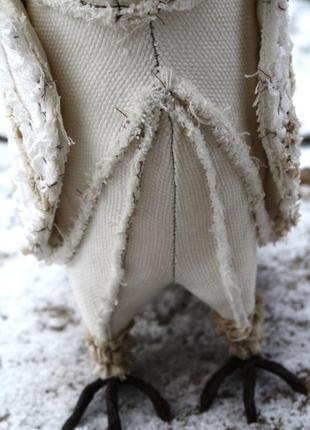 Интерьерная игрушка сова белая