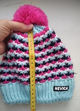 Nevica шапочка шапка зимова с бубоном 1-2-3 року5 фото