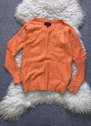 Оранжевый свитер джемпер кофта шерстяной шерсть кашемир