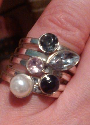 Набор из 5-ти колечек, р. 16