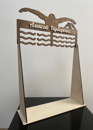 Тримач для медалей (медальниця) іменна manific decor окремостоячий з дерева 50 * 70 см