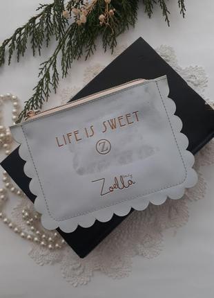 Zoella 🎁life is sweet👑 гаманець, косметичка вінілова лакована з відбитком на блискавці оригінал