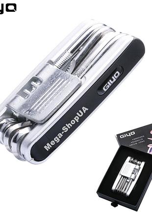 Вело мультитул 13 в 1 с выжимкой цепи. набор инструментов для велосипеда. набор вело-инструмента aw8712q