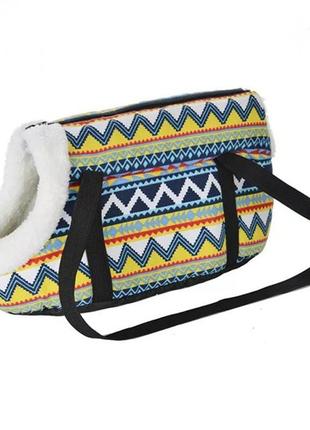 Мягкая сумка-переноска зимняя для маленьких собак (большая 50x23x28)