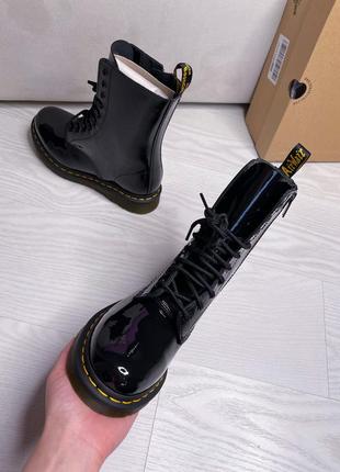 Ботинки dr. martens 1490 black patent lamper ✨2 фото