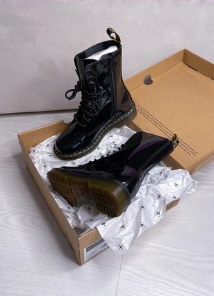 Ботинки dr. martens 1490 black patent lamper ✨4 фото