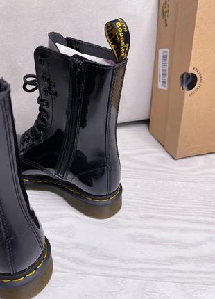 Ботинки dr. martens 1490 black patent lamper ✨9 фото