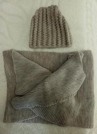 Шапка + шарф набор