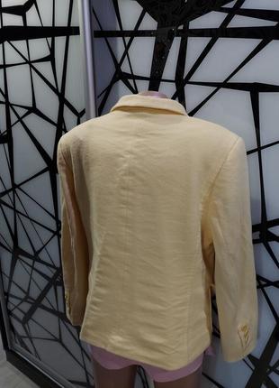 Кашемировый пиджак укороченное пальто лимонного цвета 50 размер3 фото