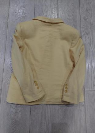 Кашемировый пиджак укороченное пальто лимонного цвета 50 размер7 фото