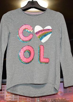 Реглан сірий з буквами 6/7 років