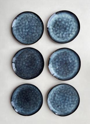 Набір (6 шт) синіх тарілок 20,5 см blue ocean