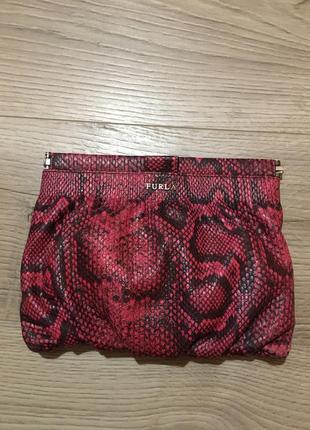 Furla snake print шкіряний клатч1 фото