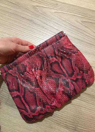 Furla snake print шкіряний клатч6 фото