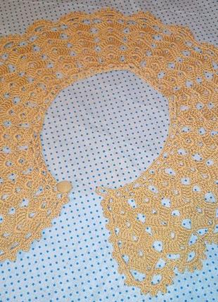 Комірець в'язаний гачком накладний ручна робота1 фото