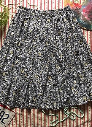 Юбка миди ретро винтаж в цветы the nicole lewis англия