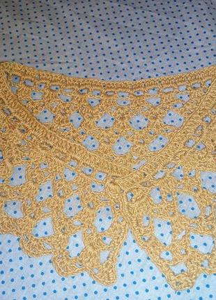 Воротничок  вязаный крючком накладной ручная работа