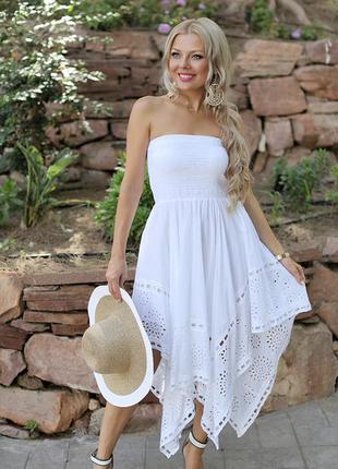 Платье летнее белое indiano серия fresh cotton в наличии1 фото