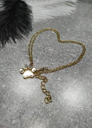 Цепочка с кулоном "лапка"