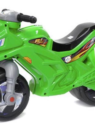 Мотоцикл 2х колесный зеленый1 фото