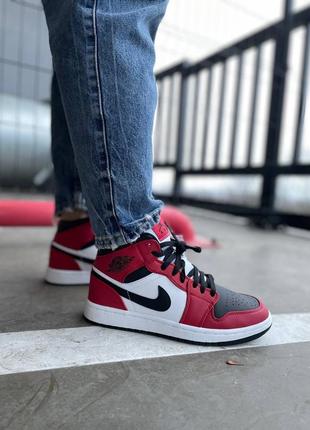 Nike  air jordan 1 chicago black toe 🔺 мужские кроссовки найк аир джордан