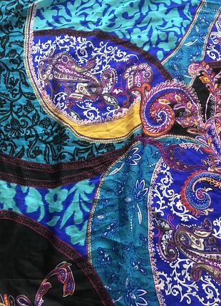 Невероятный палантин платок тончайший шёлк пейсли изящный узор