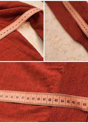 Новый мужской шерстяной джемпер кирпичного цвета свитер