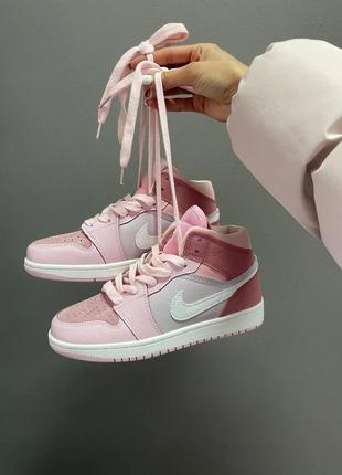 Nike air jordan 1 retro « digital pink » женские кроссовки найк аир джордан