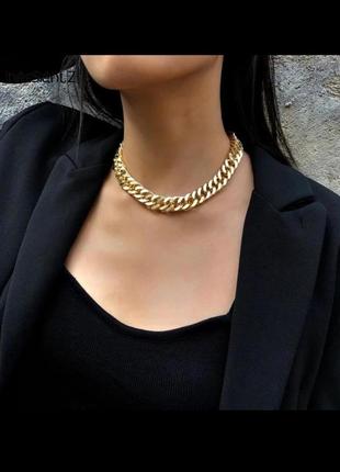 Ланцюг ланцюжок джгут підвіска масивна золото золота чокер