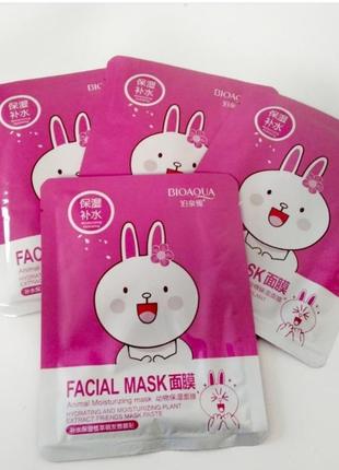 Тканевая маска bioaqua animal moisturizing plant facial mask.