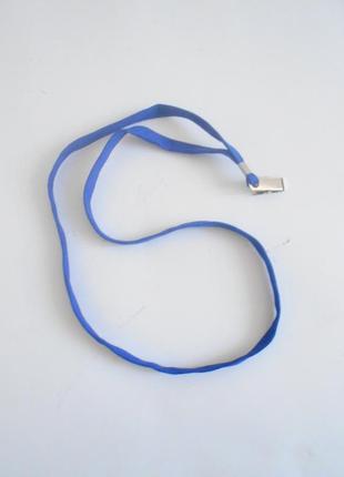 Набор шнурков  для бейджей optima с прижимом синий (o45651)1 фото