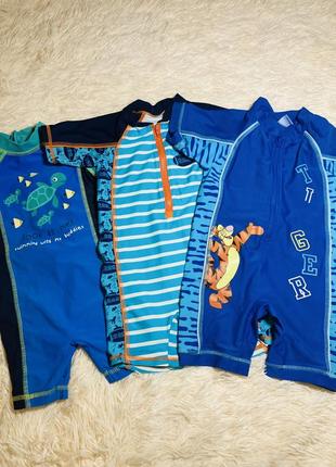 Плавки плавательный костюм комбинезон на мальчика для купания 3 6 9 12 18 месяцев 2 3 4 5 года4 фото