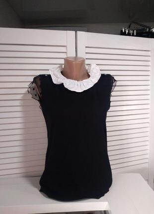 Эффектная блузка с коротким рукавом