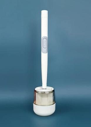 Ершик для унитаза toilet brush силиконовый с дозатором для моющего белый