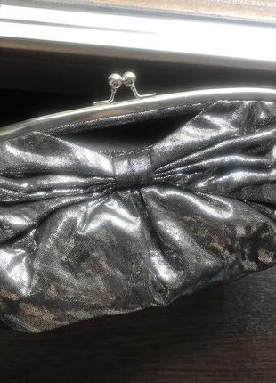 Клатч серебро блестящий вечерний сумка маленькая new look2 фото