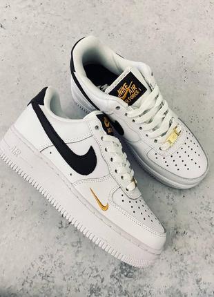 Nike air force 1 mini swoosh женские брендовые кроссовки найк форс жіночі круті кросівки форси