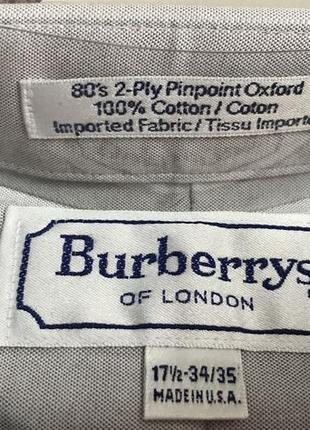 Burberry серая мужская рубашка р 52-54 оригинал новая хлопок7 фото