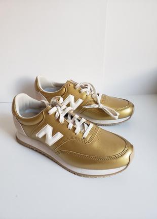 Новые кроссовки спортивные кеды золотые белые new balance оригинал