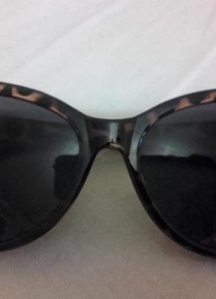 Солнцезащитные очки кошачий глаз очки-кошки коричневые1 фото