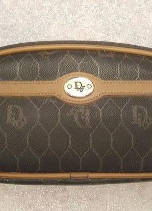 Вінтажний шкіряний чохол для окулярів christian dior.