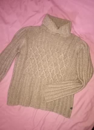 Мягкий объемный шерстяной свитер,48-54разм,woolmark.3 фото