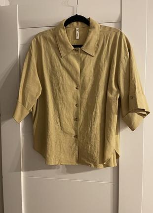Оверсайз рубашка из льна